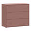 Chadwic Modern, white 3-drawer chest of drawers, engineered wood, terrakotta, 94.8 cm W x 83.1 cm H x 41.5 D