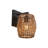 Weavelight 1-Light Wall Sconce in Natural Black with Maple All-Weather Wicker