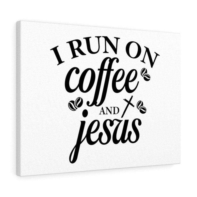 Run On Coffee - Wrapped Canvas Print, 46cm H x 61cm W