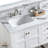 61'' Marble Double Bathroom Vanity Top with Sink