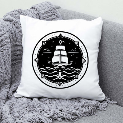Nautical Sea Life_400 - Coussin décoratif avec coussin décoratif