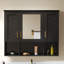 Armoire à pharmacie murale 35 po 2 en 1 avec tablettes réglables et portes à fermeture douce, miroir haute définition avec rangement pour meuble-lavabo de salle de bain-978375516