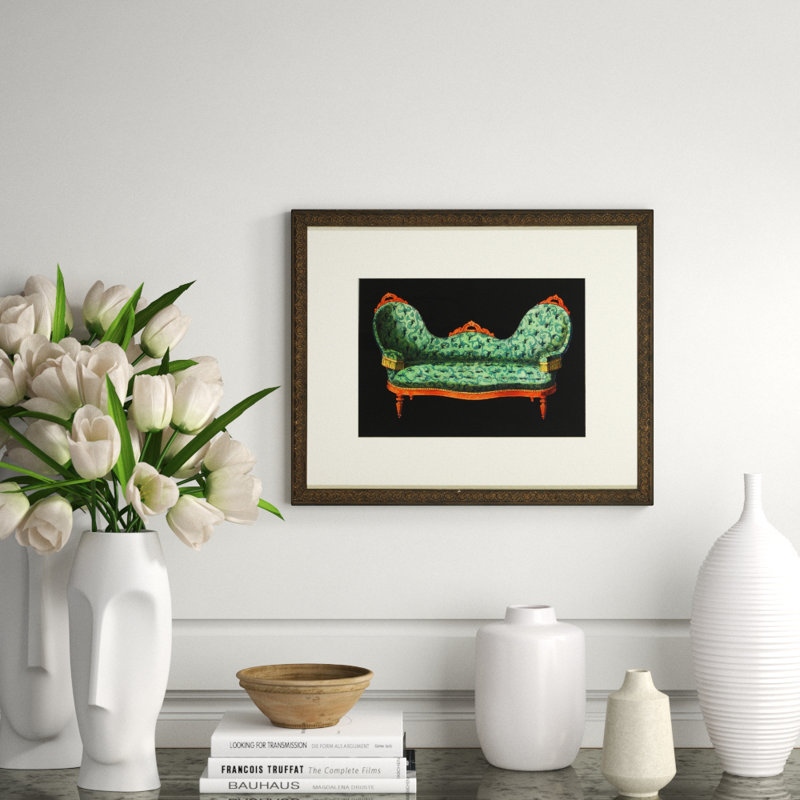Vintage Green Couch Print