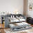Wood Daybed With Trundle, Storage Drawers, Side Shelves And Desk-835404154-835404152
