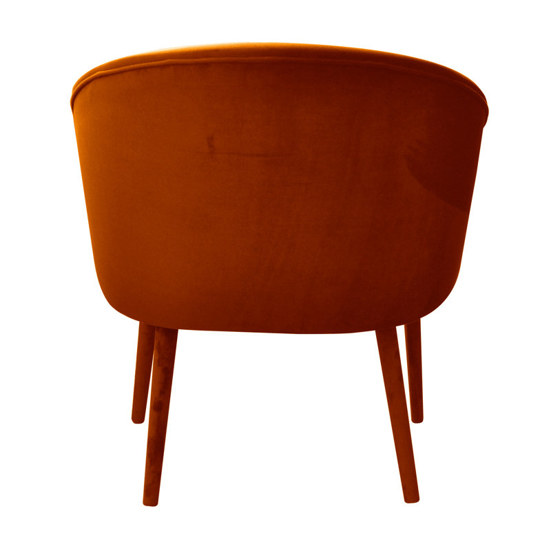 Upholstered Barrel Chair, Terracotta