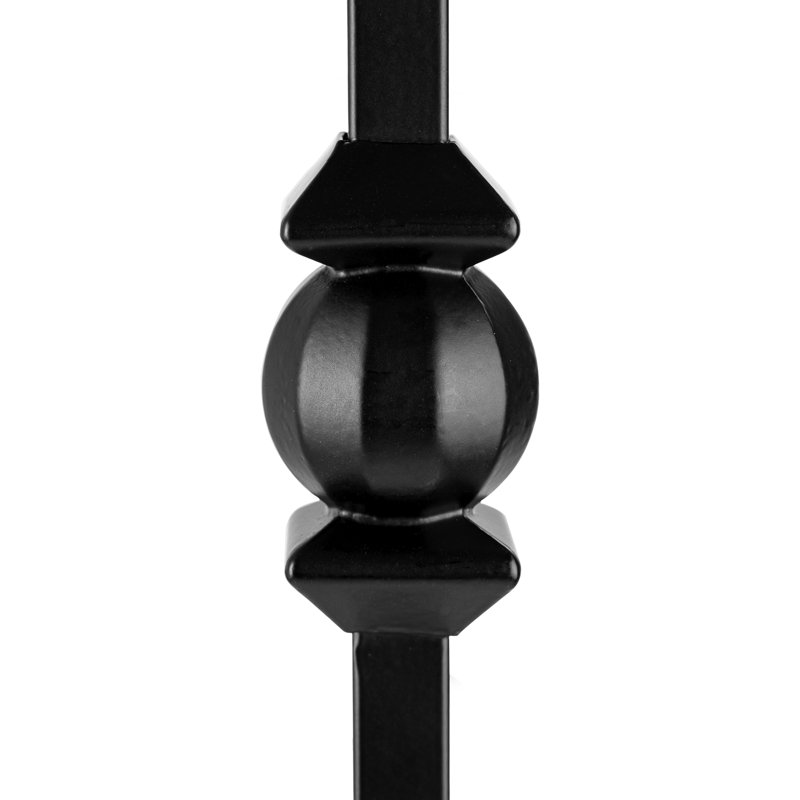 Balustre Nuvo en fer forgé à panier simple - Carré de 1,27 cm x 111,88 cm (44 po) de long - Paquet de 12