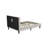 2 Piece Modern Bedroom Set - Full Size Button Tufted Bed - Linen white Velvet Fabric Upholstered Headboard and a Linen white Finish Nightstand-672979814-672979812