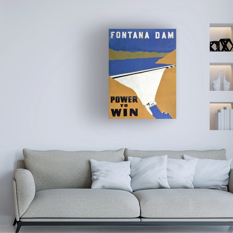 «American School Fontana Dam, Power To Win», reproduction d'art sur toile, H 32 po x l 24 po