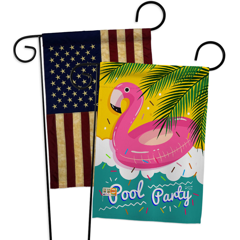 Drapeau de jardin à 2 faces en polyester / mélange de polyester 19 x 13 po