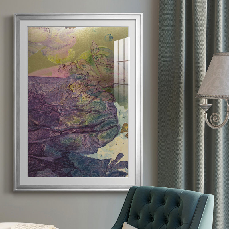 Monet's Landscape V - reproduction de cadre photo, Cadre argenté, H 42,5 po x l 30,5 po x P 1 po