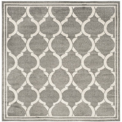 Tapis géométrique gris foncé / beige Ammundsen