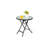 Round Glass Foldable Outdoor Side Table , 18 " W 18 " D