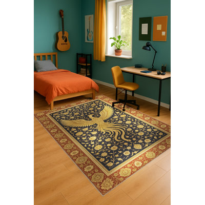 Tapis tissé orange Mosso