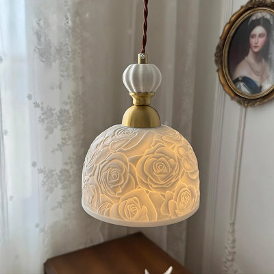 Luminaire suspendu romantique en céramique romantique