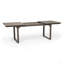 Outdoor Expandable Acacia Wood Dining Table, Gray
