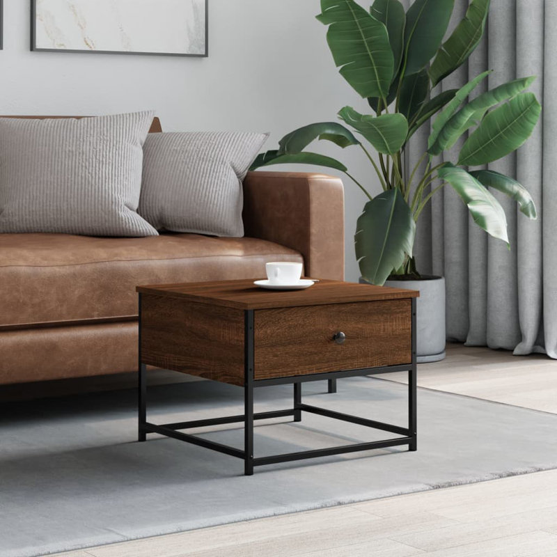 Beya Coffee Table with Storage, Brown Oak