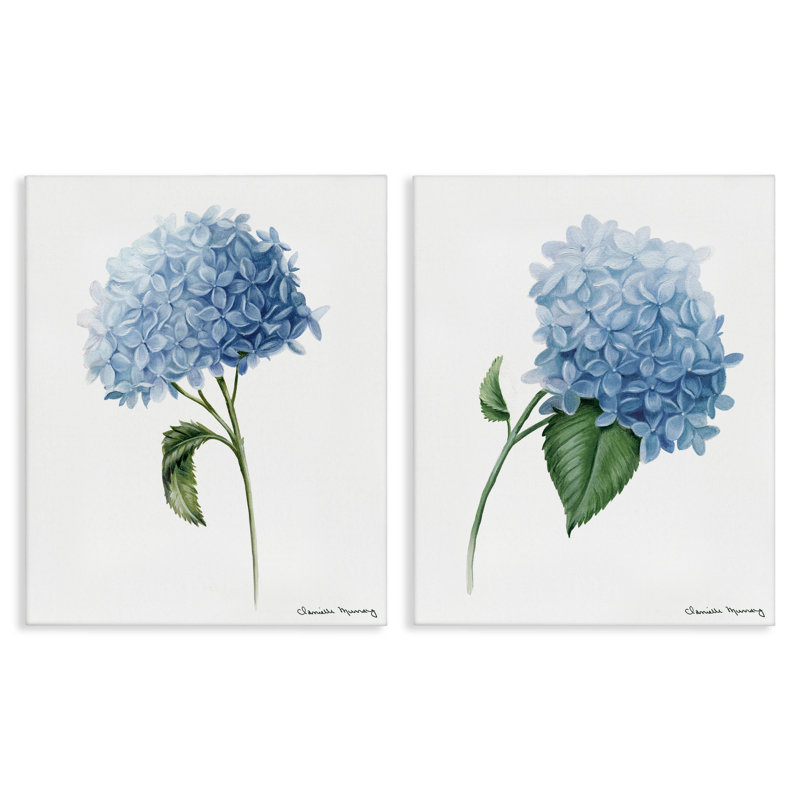 In Bloom Hydrangeas 2pc Canvas Set, design by Danielle Murray, 20" H x 16" W
