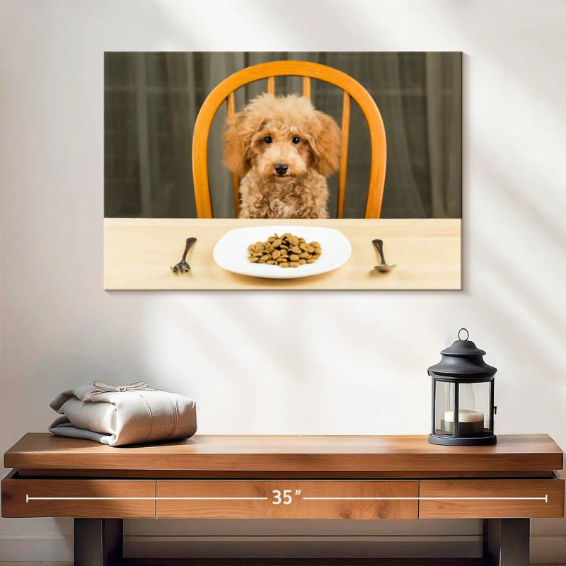 Brampt Dog Dinner Time, H 16 po x l 24 po