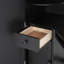 Lit mezzanine en bois Sayer avec garde-robe, bureau, station de charge et projecteurs réglables-127343433
