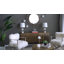 Ensemble de lampe de table standard 21,5 "blanc