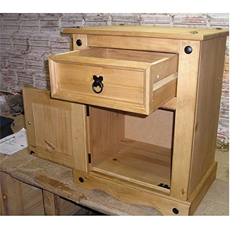 Morin 53 cm W Solid Wood Bedside Table