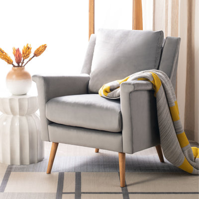 Fauteuil large en velours 28,74 po