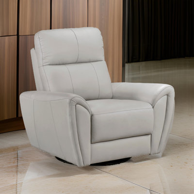 Yolaine Vegan Leather Swivel Glider