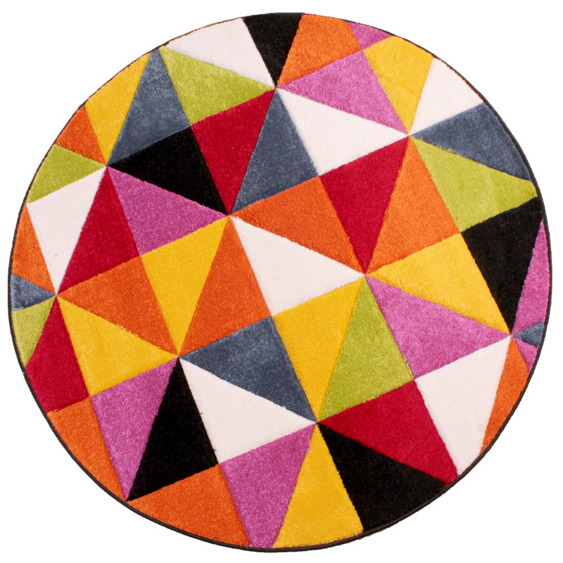Cresson Geometric Area Rug, Round 133cm
