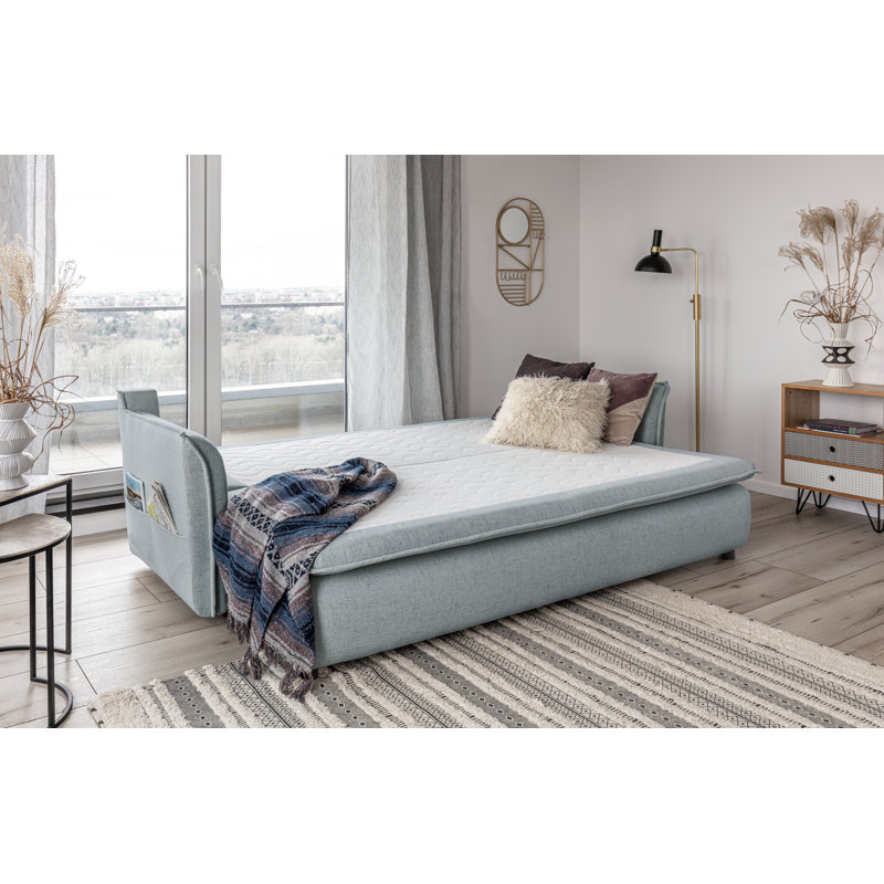 Charming Charlie 3 Seater Sofa Bed, Light Grey
