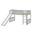 Lit mezzanine simple avec glissoire et échelle