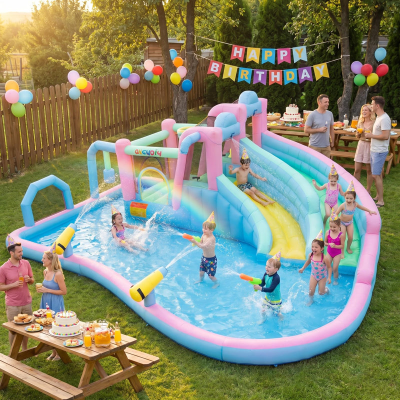 Inflatable Water Slides, Double Slides Bounce House Water Park