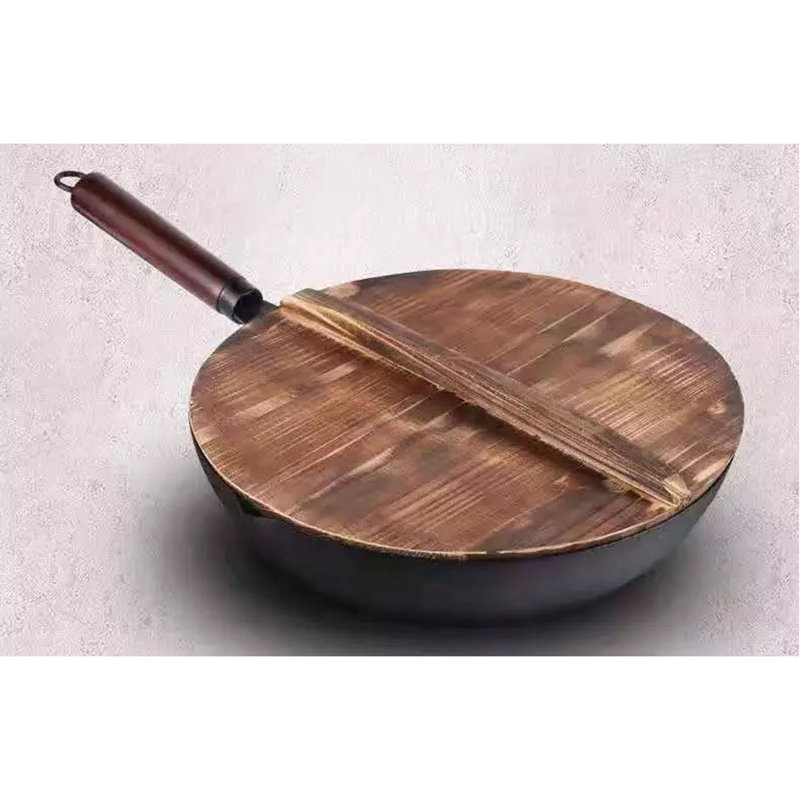 Wok en acier antiadhésif avec couvercle Cuisiland, H 3,50 po x l 12 po x L 21 po