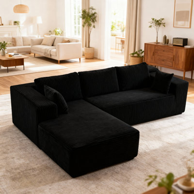 Castillon Cloud Sectional Couch In Two Boxes, Compressed Modular Sectional Sofa With Deep Seat