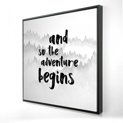 And so the adventure begins - White Livingroom Framed Canvas