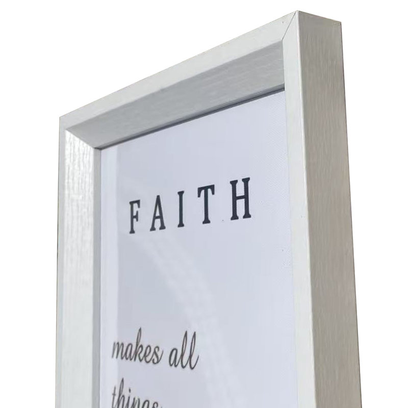 Porte-photo mural en bois blanc