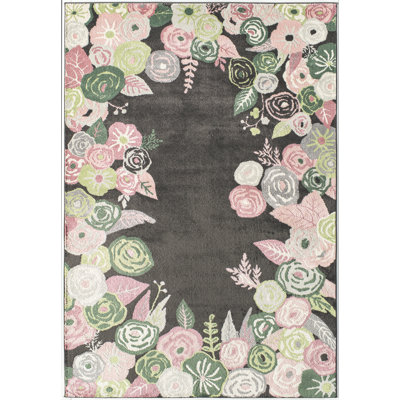 Sowa Black/Pink/Green Area Rug