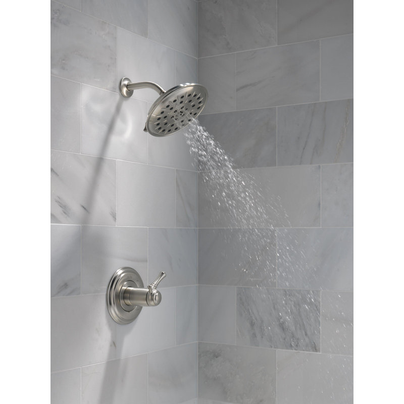 Rain Dual Shower Head with H2Okinetic Technology, Lumicoat Stainless