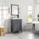 Imanii 24 Inch Transitional Dark Grey Style Bathroom Vanity With Porcelain Top
