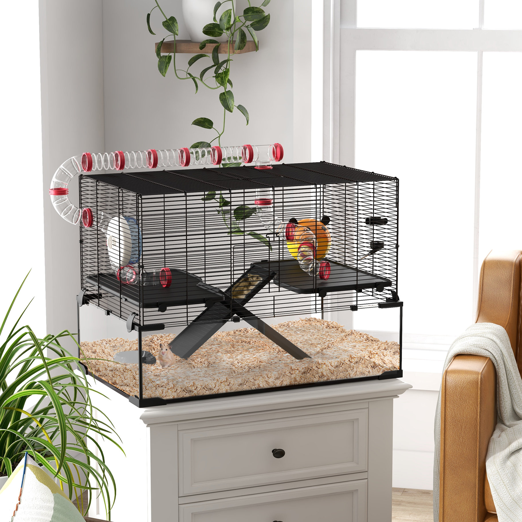 Tucker Murphy Pet™ Extra Large 31" Hamster With Tube Tunnel - Steel ...
