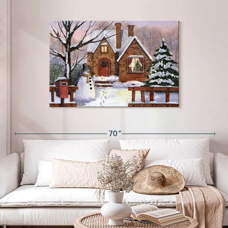 Bonhomme de neige Lelend Winter House, H 30 po x l 45 po