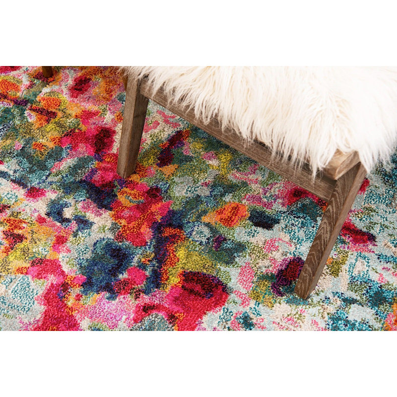 Hashimoto Washable Abstract Indoor Rug, Rectangle 8' x 10'