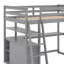Lit mezzanine double avec bureau et tablettes-1044064941