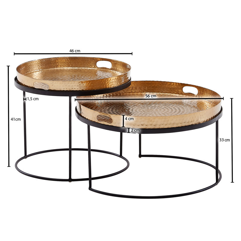 Gunalda Frame Coffee Table, Gold/Black