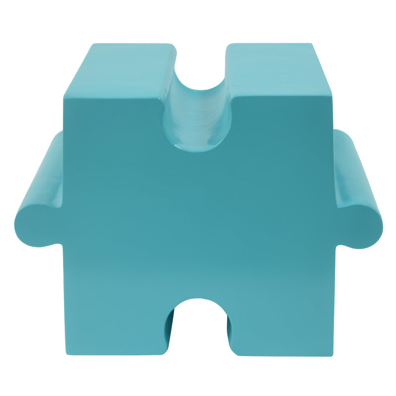 Keagan Art Modular Convex Edge MGO Side Table, Light Blue