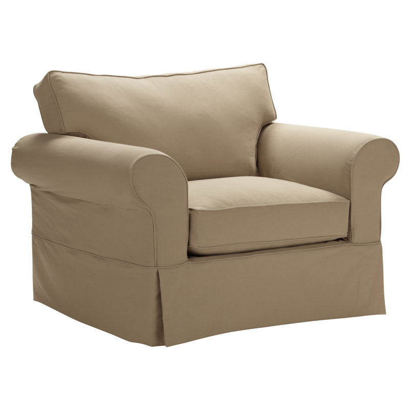 Fauteuil à housse large Kingsbridge, Palmier Peyton