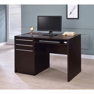 Cappuccino 2-Drawer Computer Desk