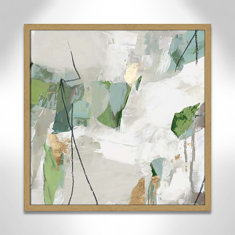 Enchanted Emerald I by Tom Reeves Print, 23.5" H x 23.5" W x 1.25" D, Natural Slim Framed