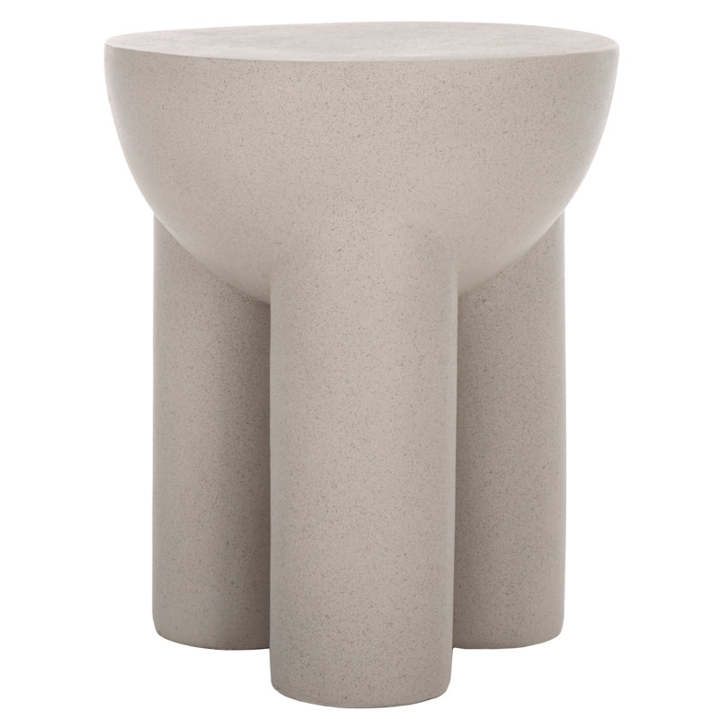 Kiheem Marble Top End Table, Gray