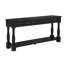 Console de 63 po de long avec tiroirs et tablette pour entrée, couloir, salon, table en bois d'acacia, finition espresso-614343377-614343383-614343381