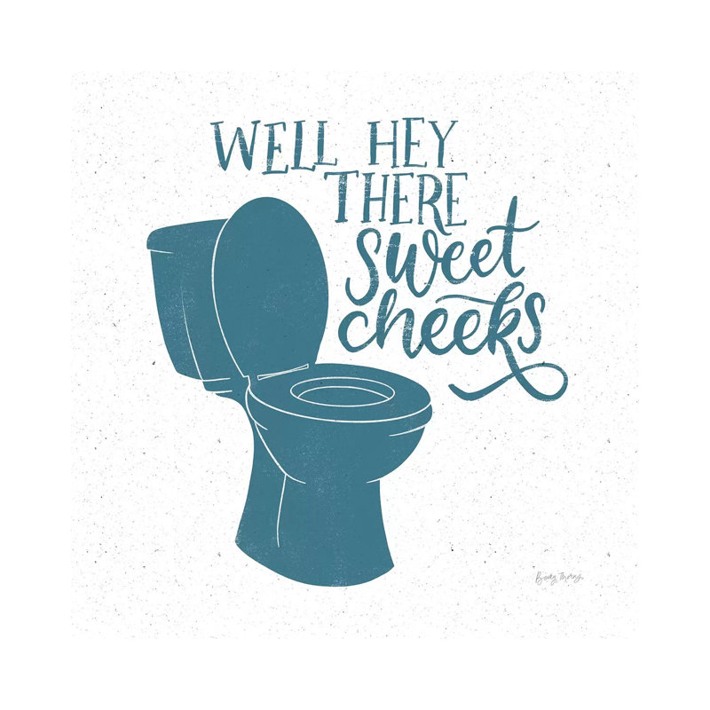 Turkish Tile Bathroom Puns III by Becky Thorns - Print on Canvas, Wrapped Canvas, 93.98cm H x 93.98cm W x 1.91cm D